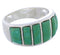Turquoise Sterling Silver Inlay Ring Size 8-3/4 AX36541